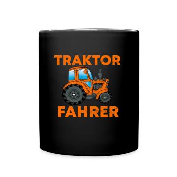 TRAKTORFAHRER TRAKTOR TREKKER - Tasse einfarbig - Schwarz - Vorne