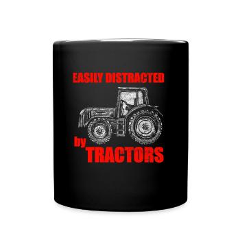 Tractors Tractor Saying - Full Colour Mug - black - Front