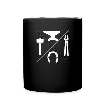Hufschmied Schmied Geschenk - Tasse einfarbig - Schwarz - Vorne