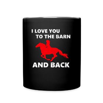 Reiten Pferde reiten Reiter Pferd - Tasse einfarbig - Schwarz - Vorne