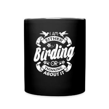 Birding Bird Nerd Bird Watching Chemise-cadeau - Mug uni - noir - Devant