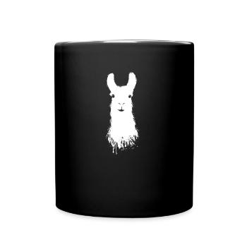 lama - Tasse einfarbig - Schwarz - Vorne
