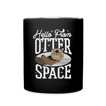 Otter T-Shirt von Otter Space Lustiges Otter Geschenk - Tasse einfarbig - Schwarz - Vorne