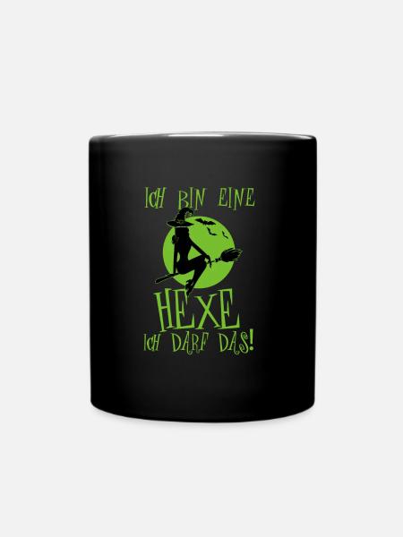 Ich bin eine Hexe ich darf das - Tasse einfarbig - Schwarz