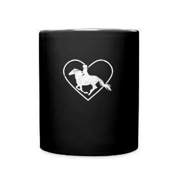 Les chevaux aiment - Mug uni - noir - Devant