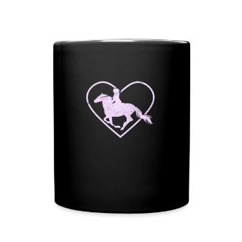Équitation - Mug uni - noir - Devant