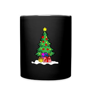 Amour de sapin de noel - Mug uni - noir - Devant