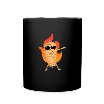 Tamponner kebab doner drôle cool brochet - Mug uni - noir - Devant