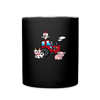 Tractor Tractors Gift Farm - Full Colour Mug - black - Front