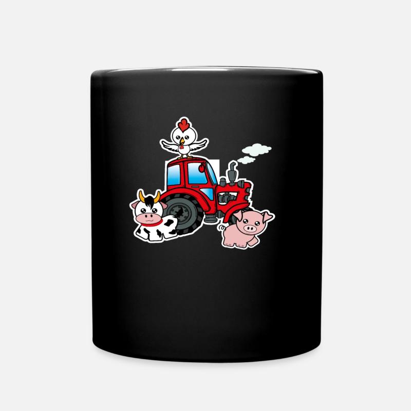 Ferme de tracteur - Mug uni - noir
