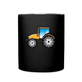 Tracteur Tracteur Farmer Bauer Gift - Mug uni - noir - Devant