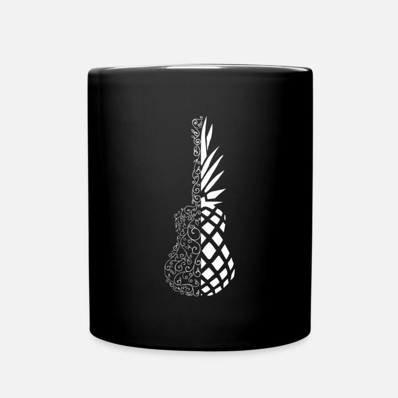 Pineapple Ukulele - Full Colour Mug - black
