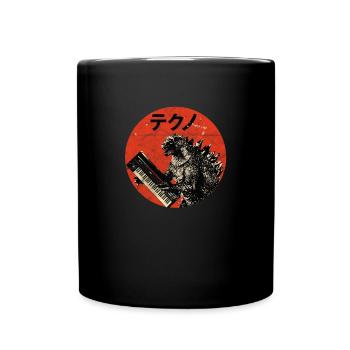 Analog Vintage Synthesizer - Japanese Retro - Full Colour Mug - black - Front