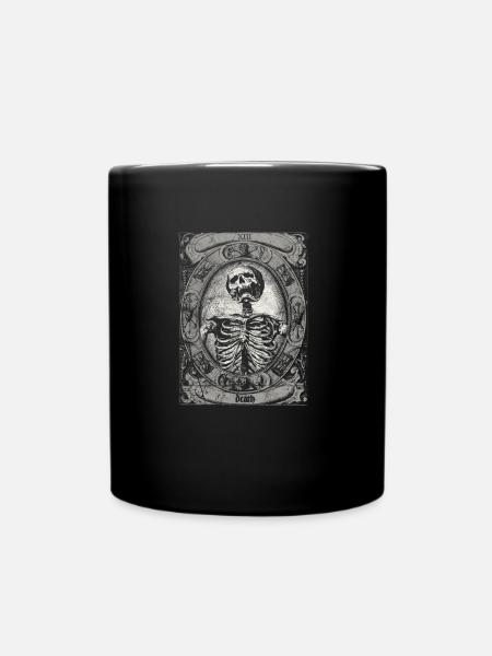 Vintage Occult The Death Tarot Card - Satan - Full Colour Mug - black