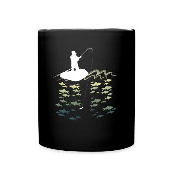 Fishing Anglers - Full Colour Mug - black - Front