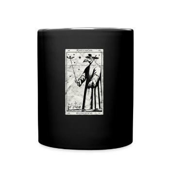Pest Doktor Okkulter Schwarzer Tod Tarot Karte - Tasse einfarbig - Schwarz - Vorne