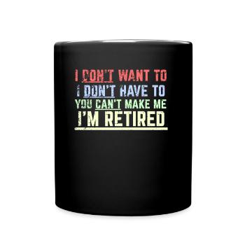 Pensionné - Mug uni - noir - Devant