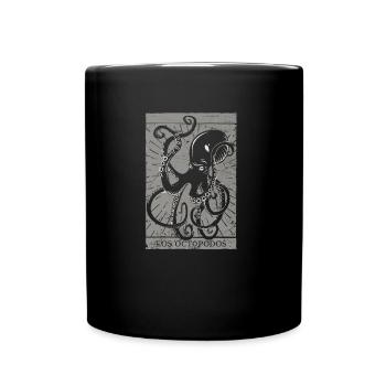 Okkulte Kraken Tarot Karte Vintage Gothic Baphomet - Tasse einfarbig - Schwarz - Vorne