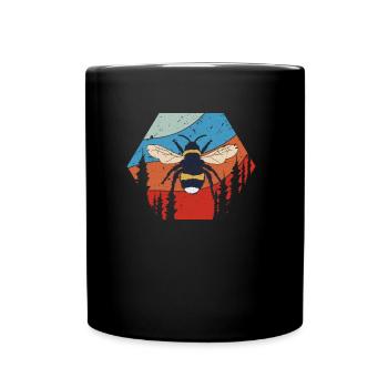 Imker Biene - Tasse einfarbig - Schwarz - Vorne