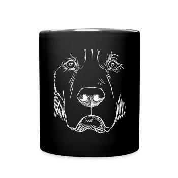 Golden Retriever Dog - Full Colour Mug - black - Front