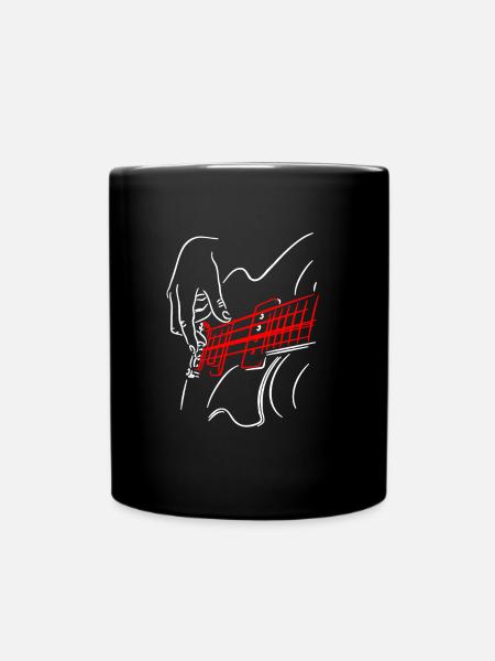 Guitar gift guitarist guitars - Full Colour Mug - black