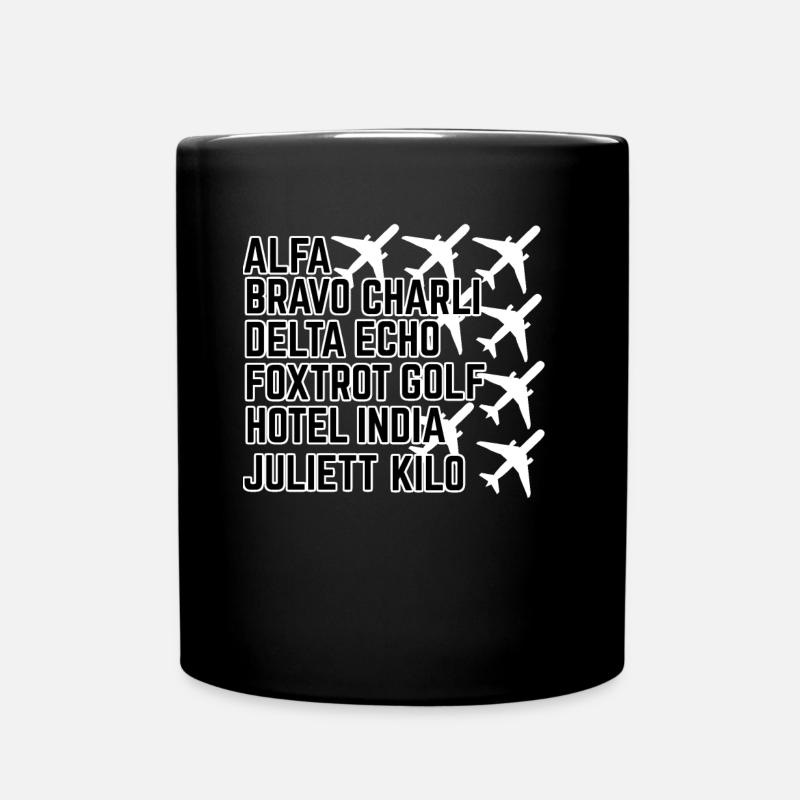 Pilot Pilotenalphabet - Tasse einfarbig - Schwarz