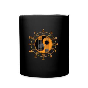 Guitar Quintenzirkel Chords Gift - Full Colour Mug - black - Front