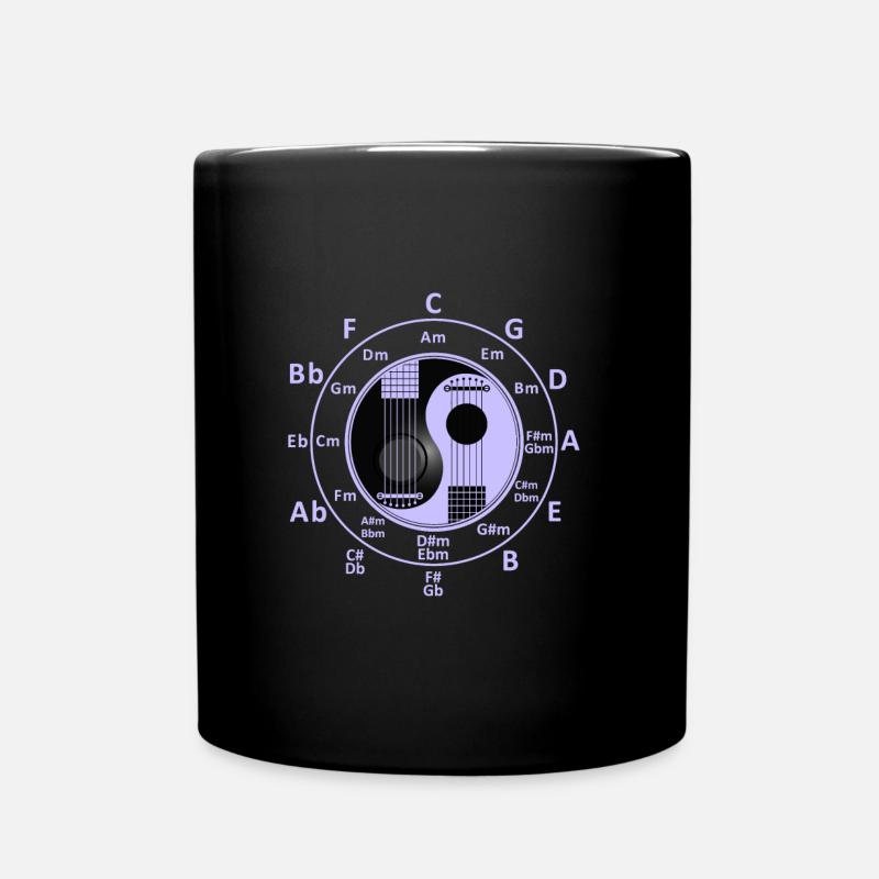 Gitarre Quintenzirkel Akkorde - Tasse einfarbig - Schwarz