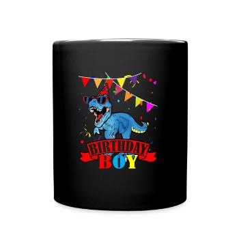Dinosaure idée cadeau anniversaire garçon - Mug uni - noir - Devant
