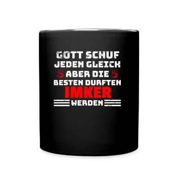 Imker Bienen Spruch - Tasse einfarbig - Schwarz - Vorne