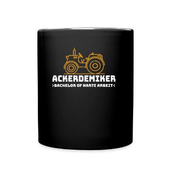 Landwirt Spruch - Tasse einfarbig - Schwarz - Vorne