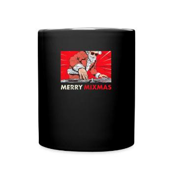 Merry Mixmas Christmas Synthesizer Analog Synth - Full Colour Mug - black - Front