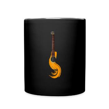 guitare - Mug uni - noir - Devant