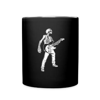 Joueur de guitare guitare squelette - Mug uni - noir - Devant