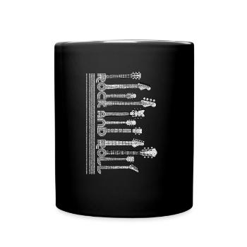 Guitares rock and roll - Mug uni - noir - Devant