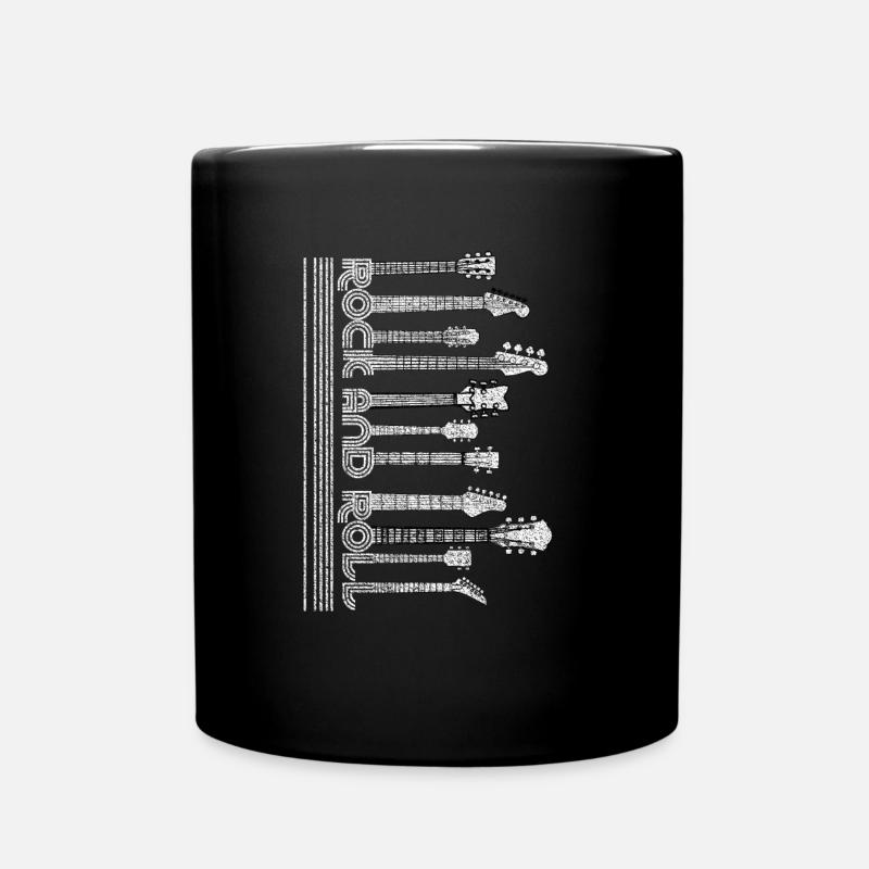 Rock and Roll Gitarren - Tasse einfarbig - Schwarz