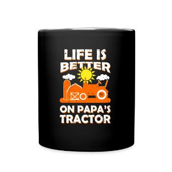Tractor tractor driver farmer father - Full Colour Mug - black - Front