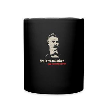 Vintage Philosophy Nihilism Design Nietzsche Kant - Full Colour Mug - black - Front