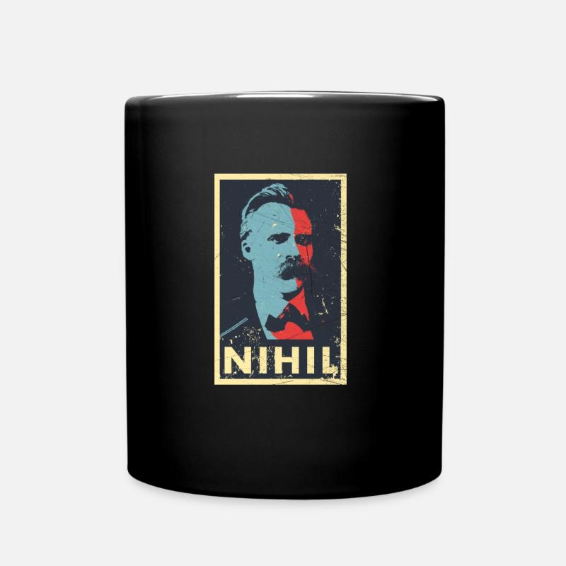 Vintage Philosophie Nihilismus Friedrich Nietzsche - Tasse einfarbig - Schwarz