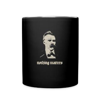 Vintage Nietzsche Philosophy Nihilism Design Kant - Full Colour Mug - black - Front