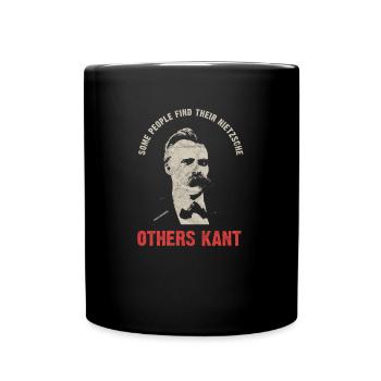 Nietzsche Kant Vintage Philosophy Nihilism Design - Full Colour Mug - black - Front