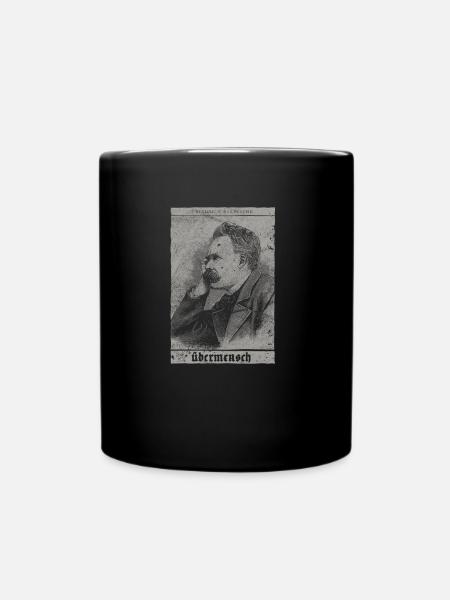 Vintage Philosophy Nihilism Design - Full Colour Mug - black