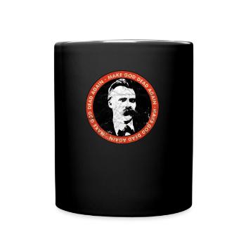 Nietzsche God Is Dead Nihilism Gott Ist Tot - Full Colour Mug - black - Front