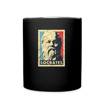 Socrates Vintage Greek Philosophy Aristoteles - Full Colour Mug - black - Front