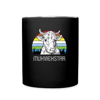 Muhviehstar Kuh - Tasse einfarbig - Schwarz - Vorne