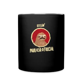 Philoslothical Friedrich Nietzsche Übermensch - Full Colour Mug - black - Front
