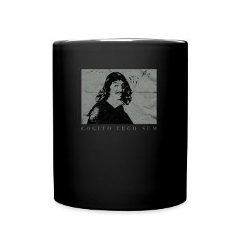 Descartes Cogito Ergo Sum Philosophy Nietzsche - Full Colour Mug - black - Front