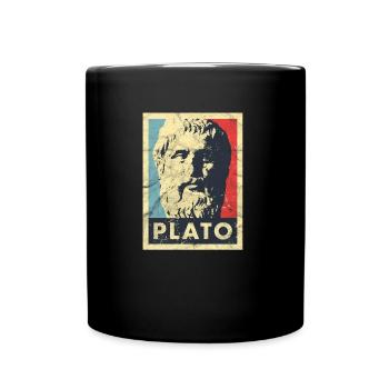 Plato Vintage Greek Philosophy Aristoteles - Full Colour Mug - black - Front