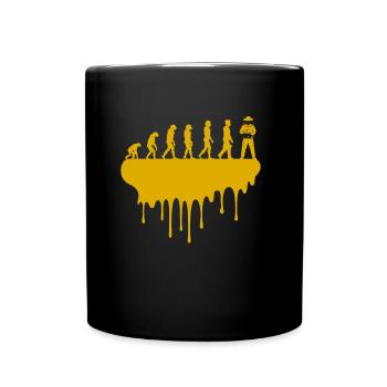 Abeilles apiculteurs évolution - Mug uni - noir - Devant