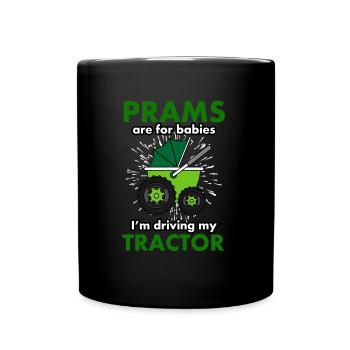 Tractor farmer baby stroller tractors - Full Colour Mug - black - Front
